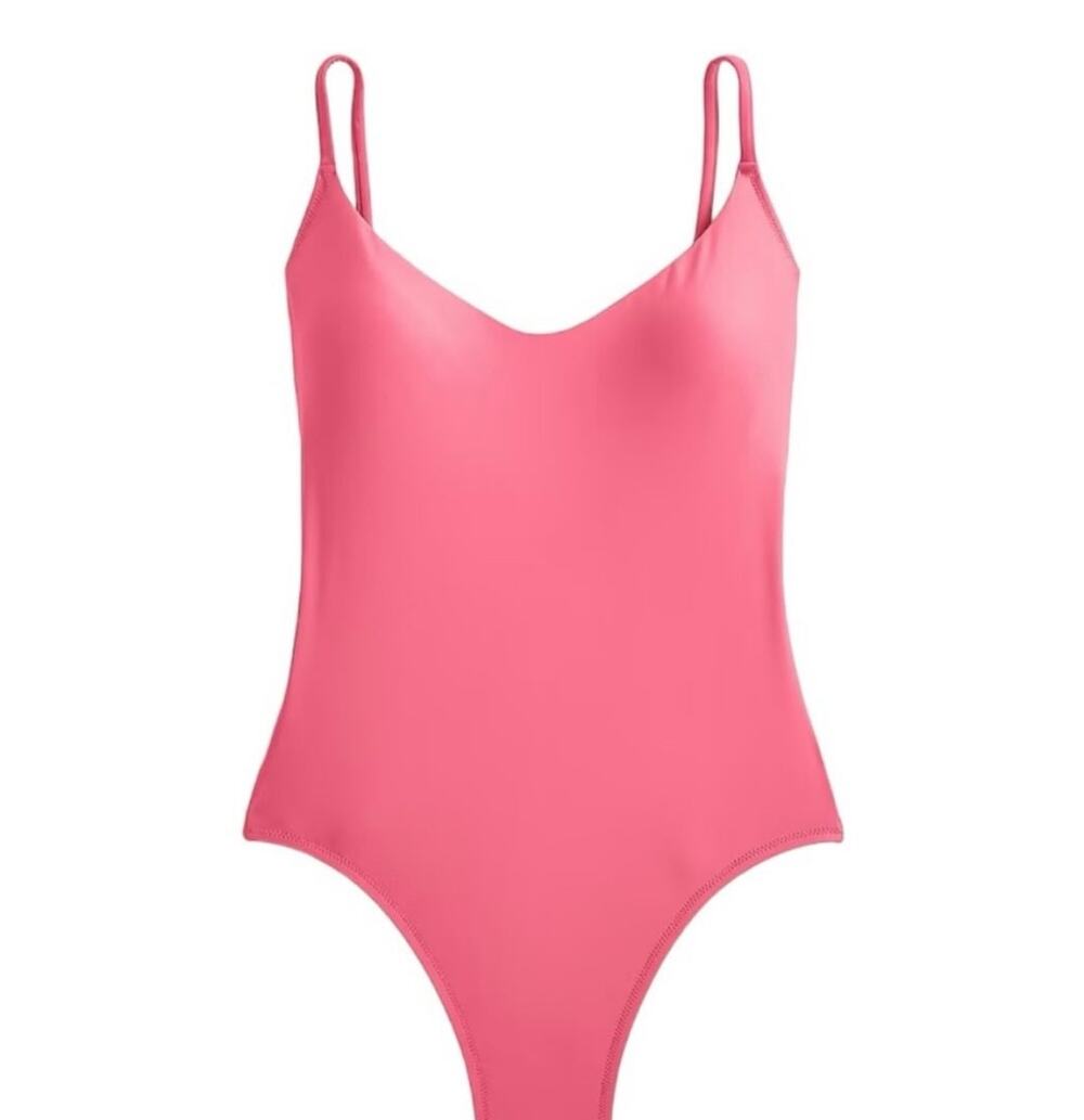 J. Crew Classic Basic One Piece Bathing Suit Pink Size 22 Plus NEW